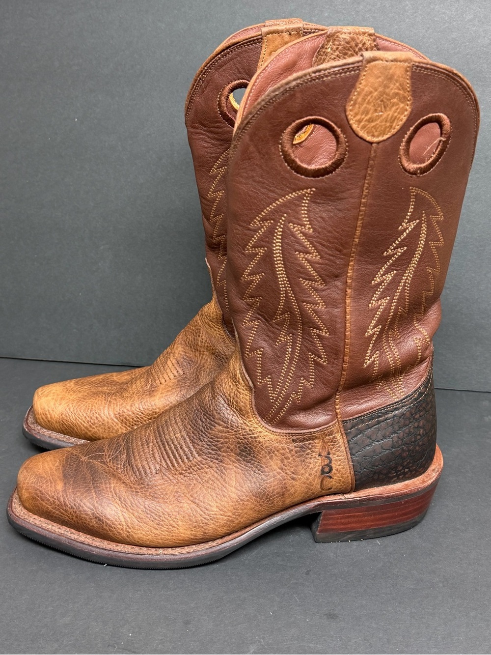 Tecovas The Parker Briar Bullhide Western Boots Leather Squared Men's Sz 9.5D